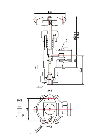 J24W-250T/P角式仪表阀